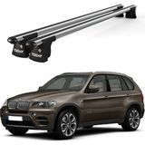 Today Auto Trio-Iı Bmw X5 (2014 ve Sonrası) Uyumlu Kilitli Ara Atkı 135CM Port Bagaj Tavan Barı - Gri