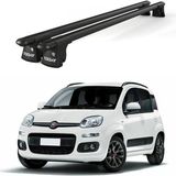 Today Auto Trio-Iı Fiat Panda Hatchback (2012 ve Sonrası) Uyumlu Siyah Kilitli Ara Atkı 120CM Port Bagaj Tavan Barı - Kilitli tavan barı