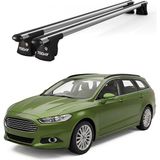 Today Auto Trio-Iı Ford Mondeo Kombi (2013 ve Sonrası) Kilitli Ara Atkı 120CM Port Bagaj Tavan Barı - Gri