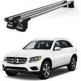 Today Auto Trio-Iı Mercedes-Benz Glc (2016 ve Sonrası) Uyumlu Kilitli Ara Atkı 120CM Port Bagaj Tavan Barı - Açık Gri