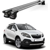 Today Auto Trio-Iı Opel Mokka (2012 ve Sonrası) Uyumlu Kilitli Ara Atkı 120CM Port Bagaj Tavan Barı - Gri