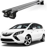 Today Auto Trio-Iı Opel Zafira C Mpv (2012-2017) Uyumlu Kilitli Ara Atkı 120CM Port Bagaj Tavan Barı - Gri