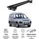 Today Auto Venüs Citroen Berlingo (1996-2007) Uyumlu Siyah Ara Atkı Port Bagaj Tavan Barı - Citroen Berlingo uyumlu