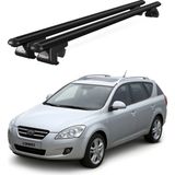 Today Auto Venüs Kia Cee'd Sportywagon (2006-2012) Uyumlu Siyah Ara Atkı Port Bagaj Tavan Barı - Siyah tavan barı