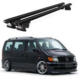 Today Auto Venüs Mercedes-Benz Vito (W638) (1996-2003) Uyumlu Siyah Ara Atkı Port Bagaj Tavan Barı - Siyah tavan barı