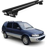 Today Auto Venüs Mitsubishi Chariot (1991-1997) Uyumlu Siyah Ara Atkı Port Bagaj Tavan Barı - Siyah tavan barı
