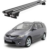 Today Auto Venüs Mitsubishi Grandis (2003-2011) Uyumlu Gri Ara Atkı Port Bagaj Tavan Barı - Tavan barı seti