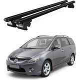 Today Auto Venüs Mitsubishi Grandis (2003-2011) Uyumlu Siyah Ara Atkı Port Bagaj Tavan Barı - Siyah tavan barı