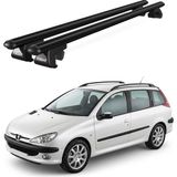 Today Auto Venüs Peugeot 206 Station Wagon (2002-2007) Uyumlu Siyah Ara Atkı Port Bagaj Tavan Barı