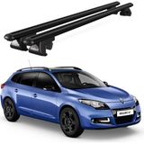 Today Auto Venüs Renault Megane Station Wagon (2009-2016) Uyumlu Siyah Ara Atkı Port Bagaj Tavan Barı - Renault Megane uyumlu