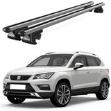 Today Auto Venüs Seat Ateca (2016 ve Sonrası) Uyumlu Gri Ara Atkı Port Bagaj Tavan Barı - Seat Ateca uyumlu
