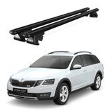 Today Auto Venüs Skoda Octavia Station Wagon (2013-2020) Uyumlu Siyah Ara Atkı Port Bagaj Tavan Barı