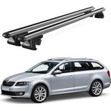 Today Auto Venüs Skoda Octavia Wagon (2013 ve Sonrası) Uyumlu Gri Ara Atkı Port Bagaj Tavan Barı - Skoda Octavia Wagon uyumlu