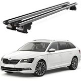 Today Auto Venüs Skoda Superb Sw (2015 ve Sonrası) Uyumlu Gri Ara Atkı Port Bagaj Tavan Barı - Skoda Superb uyumlu