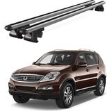 Today Auto Venüs Ssangyong Rexton Y290 (2012-2017) Uyumlu Gri Ara Atkı Port Bagaj Tavan Barı - Gri Tavan Barı