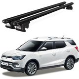 Today Auto Venüs Ssangyong Xlv (2016 ve Sonrası) Uyumlu Siyah Ara Atkı Port Bagaj Tavan Barı - Ssangyong XLV uyumlu
