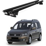 Today Auto Volkswagen Caddy Life 5d (2004-2015) Uyumlu Siyah Ara Atkı Port Bagaj Tavan Barı - Yüksek tavan uyumlu
