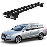 Today Auto Volkswagen Passat Variant B6 (2005-2010) Uyumlu Siyah Ara Atkı Port Bagaj Tavan Barı - Yüksek tavan çıtalı araçlar
