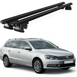 Today Auto Volkswagen Passat Variant B7 (2010-2014) Uyumlu Siyah Ara Atkı Port Bagaj Tavan Barı - Yüksek tavan çıtalı araçlar