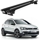 Today Auto Volkswagen Polo Cross (2010 ve Sonrası) Uyumlu Siyah Ara Atkı Port Bagaj Tavan Barı - Yüksek tavan uyumlu