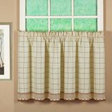 Today's Curtain Adirondack 2 Tonlu Tığ İşi 24 inç, Ekru/Tost, 60W x 24L