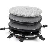 Todeco Raclette Grill 4'ü 1 Arada, 8 Mini Tavalı Raclette Makinesi, 900 W - Siyah