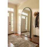 Todek Home 70X180 cm Oval Ayaklı Ayna | Statik Boyalı Metal Çerçeve | Boy Aynası - Siyah - 70 x 180 cm