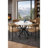 Todek Home Aris Modern Masa Sandalye Takımı - 4 Kişilik Mutfak Masası ve Sandalye Seti - Cappuccino
