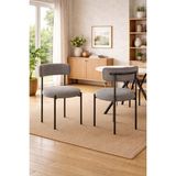 Todek Home Aris Modern Masa Sandalye Takımı - 4 Kişilik Mutfak Masası ve Sandalye Seti - Gri