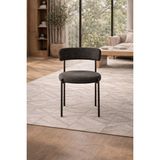 Todek Home Capri 6 Kişilik Teddy Sandalye Takımı - Modern Metal Ayaklı Mutfak ve Yemek Masası Sandalyesi - Antrasit