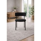 Todek Home Capri 6 Kişilik Teddy Sandalye Takımı - Modern Metal Ayaklı Mutfak ve Yemek Masası Sandalyesi - Siyah