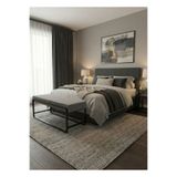 todek home Elora Puf Bench - BabyFace Kumaş Metal Ayaklı -Yatak Odası Salon Antre İçin Modern Tasarım - 120 cm