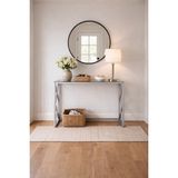 Todek Home Lina Metal Dresuar - 4mm Füme Temperli Camlı Antre Konsolu (100X30X80 Cm) - Gri