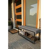 Todek Home Line Modern Bench Puf | 120 cm - Antre, Giriş Holü , Ofis Için Şık Dekoratif Bench - Gri