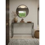 Todek Home Lumina Modern Antre Dresuarı - 4mm Temperli Camlı Metal Konsol - 100X30 cm - Gri