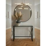 Todek Home Lumina Modern Antre Dresuarı - 4mm Temperli Camlı Metal Konsol - 100X30 cm - Siyah