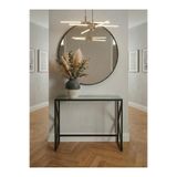 todek home Lumina Modern Antre Dresuarı - 4mm Temperli Camlı Metal Konsol - 100x30 cm
