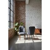 Todek Home Nora 2 Adet Sandalye - Nubuk Kumaşlı Sandalye | Modern Ahşap Ayaklı Yemek & Çalışma Sandalyesi | Minimal Tasarım - Antrasit