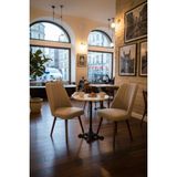 Todek Home Nora 2 Adet Sandalye - Nubuk Kumaşlı Sandalye | Modern Ahşap Ayaklı Yemek & Çalışma Sandalyesi | Minimal Tasarım - Cappucino