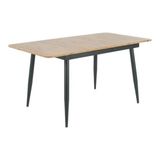 Todek Home Pera Açılır Mutfak ve Yemek Masası Siyah Metal Ayaklı Suntalam 120X80 cm - Ceviz - 120 x 80 cm