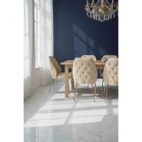 todek home Safir 4 Adet Metal Ayaklı Sandalye Babyface Kumaş Mutfak Salon Yemek Masası Sandalyesi
