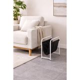 Todek Home Terra Dekoratif Metal Dergilik Gazetelik - Deri Detaylı Modern Ofis Salon Düzenleyici - Siyah