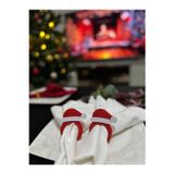 TODEKORA Peçetelik Yılbaşı Noel Şapka 6’lı Set Kırmızı Beyaz Sofra Dekoru, Peçete Halkası / Peçete Yüzüğü