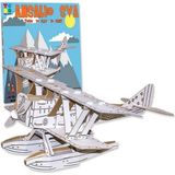 Todo Boyama ve Montaj Için Kit Kartonunda Ansaldo Sva Uçağı Karton Model - Ahşap