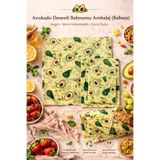 TODO HOME Balbezz Bal Mumlu ( Balmumlu ) Saklama Bezi Avokado Desenli 3lü Set
