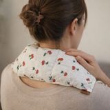 Todo Home Kiraz Çekirdeği Terapi Yastığı 70X20 cm Boyun ve Sırt Için - Beyaz