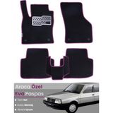 Tofaş Doğan (1986-2001) Uyumlu Eva Paspas Tam Set–oto Paspas,araca Özel,kolay Montaj - Siyah-Fuşya - Siyah - Fuşya