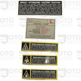 Tofaş Fiat Tempra Tipo Motor Etiket Takımı 5'Li Set Sticker
