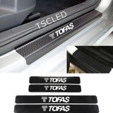 Tofaş Karbon Kapı Eşiği Kaplama Sticker Yapıştırma 4 lu Set zz240