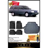 Tofaş Kartal Stw 1988-2000 Araca Özel 3D Havuzlu Paspas & Bagaj Havuzu Seti+(Hediyeli!) - Siyah